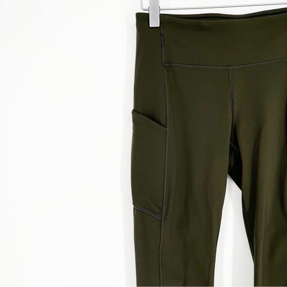 Lululemon Pace Rival Crop 22” Leggings 4 Dark Olive - Picture 4 of 7